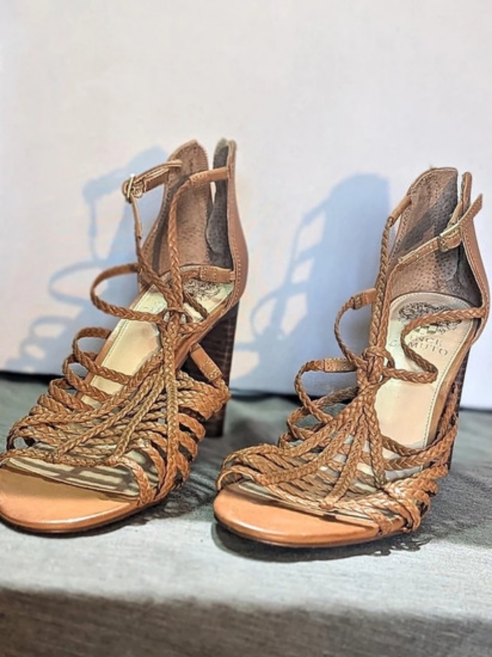 Vince Camuto Leather Strappy Heels Women’s 8.5